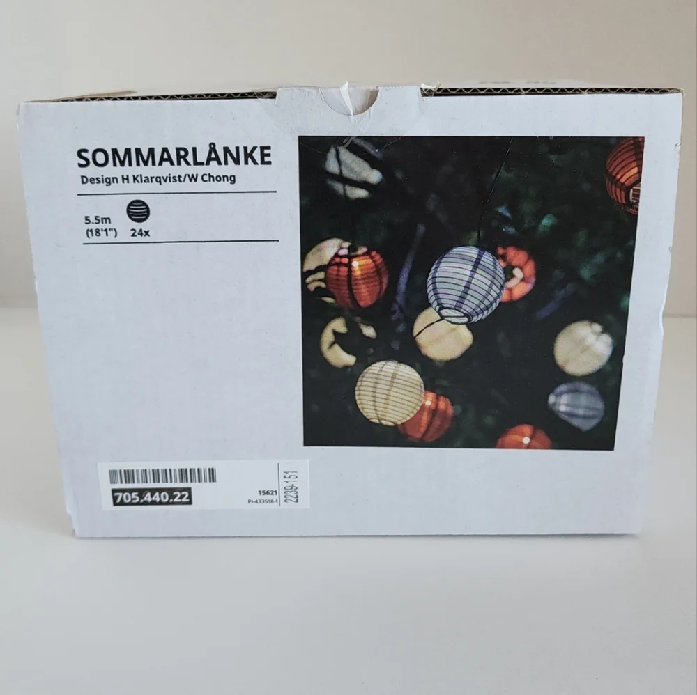 String lights IKEA SOMMARLÅNKE LED 24, outdoor battery operated/decor Dimmable